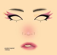 Ochako Uraraka Makeup, Uraraka Inspired Outfits, Uraraka Nails, Bakugo Makeup Inspired, Uraraka Cosplay, Maquillaje Aesthetic, Anime Eye Makeup, Face Charts, Makeup Inspired