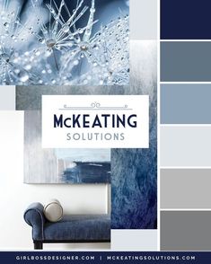 a blue and white color scheme with the words,'mceating solutions '