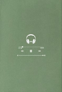 an image of headphones on green paper