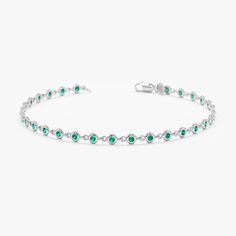 Petra Emeralds are prized for their captivating green hues, symbolizing growth, harmony, and prosperity. This bracelet captures the essence of this magnificent gemstone, creating a sophisticated and luxurious look. - Handmade - Solid Gold - Natural Emeralds- Total Emerald Carat Weight: 1.06 ctw (for 7 inches)- Bezel Width: 3.5 mm All pieces come beautifully boxed in suede pouches you can always use when traveling! Gold Emerald Necklace, Emerald Tennis Bracelet, Handmade Beauty Products, Green Hues, May Birthstone, Emerald Necklace, White Gift Boxes, Colorful Bracelets, Gold Set