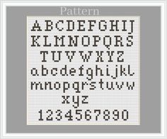 a cross stitch pattern with the letters and numbers