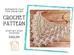 a crochet pattern with the text separate file for printing