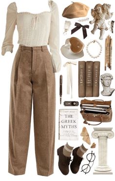 Cottagecore Clubbing Outfits, Dark Academia Outfit Vintage, Cottagecore Outfits For Work, Cottagecore Outfits For Winter, Light Academia Aesthetic Outfit Winter, Light Academia Girl Outfits, Light Academia Cottagecore Outfits, Nightclub Outfit Ideas, Feminine Neutral Outfits