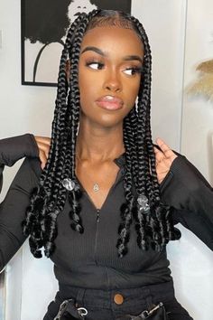 Leray Braids, Coi Leray Braids, Coi Leray, Braids Ideas, Box Braids Hairstyles For Black Women, Jumbo Braids, Braids Styles, Girls Braids, Box Braid