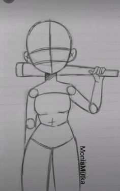 a drawing of a woman with a baseball bat on her shoulder and the words how to draw