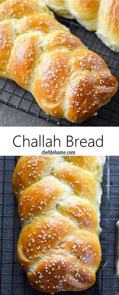 chalabah bread on a cooling rack with sesame seeds