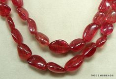 "Product Details are as follows:- Stone Name:---------------------> Natural Ruby Tumble. Type:-------------------------------> Glass Feild Ruby. Product Type:--------------------> Smooth Beads. Shape:------------------------------> Tumble shape ( Oval / Nugget shape). Size:----------------------------------> 8x6MM, 16x10MM Approx. Quantity:---------------------------> 2 Strings in a Necklace. Length:------------------------------> 20\" inch to 21\" inch Approx Weight:------- Ruby Jewelry With Faceted Round Beads, Ruby Necklace With Faceted Round Beads, Elegant Ruby Gemstone Beads, Elegant Handmade Red Beads, Gems, And Cabochons, Red Round Beads, Gems And Cabochons For Gifts, Ruby Beads, Ruby Necklace, Semi Precious Beads, Ruby Jewelry