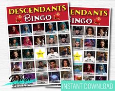 the movie poster for descendants enchants bingo