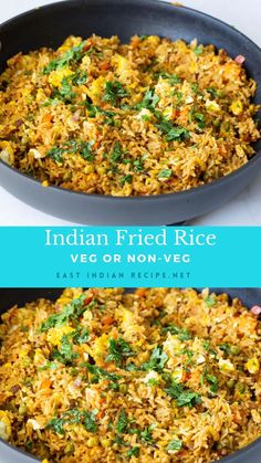 You may have eaten fried rice in a Chinese restaurant, but have you ever had Indian fried rice? Well, it's similar with a few added Indian flavors along with the Chinese sauces Curried Fried Rice, Lentil Fried Rice, Curry Fried Rice Recipe, Indian Food Recipes Rice, Indian Rice Dishes, Indian Fried Rice Recipe, Indian Vegetable Rice, Vegetarian Fried Rice Recipe, Indian Style Rice