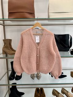 "Silk Mohair Oversized Cardigan with vintage buttons. Very cozy, weightless and comfortable. Size: in stock M Size S: Length 56cm Width 50cm Size M: Length 60cm Width 54 cm Product Details: * 100% hand knit *70% kidmohair, 30% silk Please let me know your size. It is made for order. If you would like me in other size, you could request a custom order with your own parameters: your height, bust and length of the sweater from the shoulder in cm. You can choose color from color chart (on photo) and Feminine Knitted Winter Cardigan, Pink Mohair Long Sleeve Outerwear, Cozy Pink Mohair Outerwear, Pink Mohair Knitted Cardigan, Pink Mohair Winter Outerwear, Pink Mohair Outerwear For Fall, Cozy Pink Sweater With Buttons, Bridal Cardigan, Mohair Jumpers