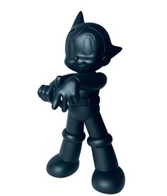 an action figure is shown in black