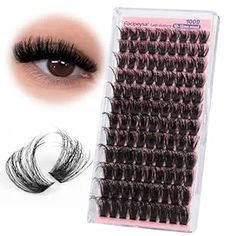 【100D Lashes Clusters Fluffy Thick】 120pcs 100D Volume cluster eyelashes pack with 5 length ( 10 12 14 16 18mm) clusters lashes, different lash length can be matched with different makeup, get a variety of fluffy and thick eyelash extension look
【DIY Individual Lash Extension at home】D curl individual lashes more enlarge the eyes, thick volume effect but not too dramatic, can create a natural eyelash extension look, can save time and money. Bring the salon home
【10-18mm D Curl Individual Lashes】10-18mm fluffy and volume cluster lashes extension pack is suitable for girls with various eye types. You can match different lengths to get fluffy and lovely clusters eyelash. DIY eyelash extension for beginners Clusters Lashes, Lashes Clusters, Eye Types, Individual Lash Extensions, Cluster Eyelashes, Natural Eyelash Extensions, Cluster Lashes, Diy Eyelash Extensions