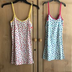 Nwt Bundle Of Two Polkadot Cami Tank Tops Size Medium (Juniors) Poof! Very Comfortable And Cute Design/Color! Perfect For Summer And Spring! And Great To Pair With A Cardigan! Let Me Know If Interested In Buying Separately Yellow Fitted Casual Sleepwear, Casual Yellow Fitted Sleepwear, Tank Top Cami, Cute Design, Cami Tanks, Design Color, Pink Yellow, Cute Designs, Color Design