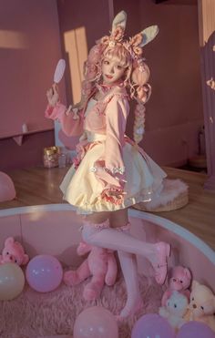 Cutesy Poses, Cutesy Outfit, Kawaii Harajuku Fashion, Bunny Fashion, Super Kawaii, Future Fashion, Pose Reference Photo, Cute Poses