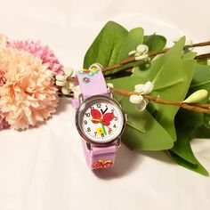 Butterfly Watch For Little Girls. Band Has Butterfly Designs On It. Adjustable Strap. Good Choice So Your Child Could Learn Time And Fashionble Cute. Casual Pink Adjustable Watch, Casual Pink Watch For Gift, Accessories Butterfly, Butterfly Watch, Butterfly Designs, Brand Accessories, Butterfly Design, No Brand, Kids Accessories