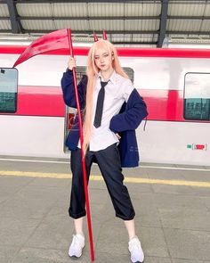 Cosplay Ideas 2023, Power Halloween Chainsaw Man, Simple Anime Costume Ideas, Halloween Costumes Women Anime, Cosplay Easy Ideas, Anime Halloween Costume Women, Easy Cosplay Ideas Women Anime, Anime Cosplay Ideas Female, Cosplay Ideas Easy