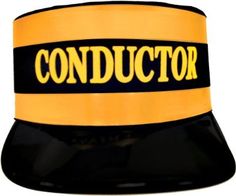 Amazon.com: Conductor Hat Economy: Toys & Games 3d Paper Template, Train Conductor Costume, Dinosaur Train Party, Train Conductor Hat, Polar Express Christmas Party, Yellow Screen, Polar Express Party, Conductor Hat, Ward Christmas Party