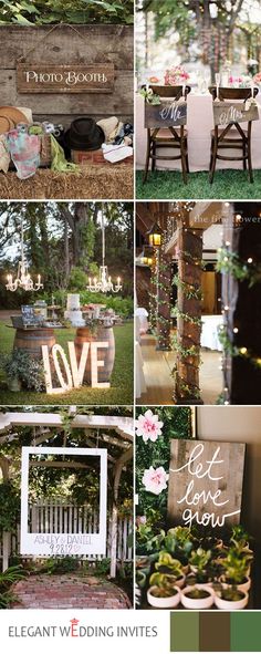 some pictures that have been taken on instagrams and are being used as wedding decorations