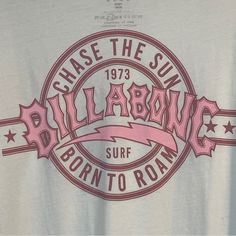 Billabong White Ls Tshirt Chase The Sun L Billabong Outfits, Vintage Surfwear, Billabong Shirts, Rush Shirts, Surf Vibes, Shirt Inspiration, Chasing The Sun, Guy Harvey, Summer Life