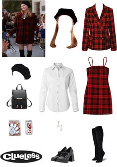 a fashion look from november 2012 featuring red plaid dress, white shirt and black boots