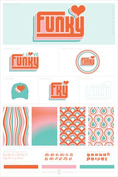 Retro Design Mood Board Funky Logo, Design Mood Board, Branding Mood Board, Graphic Design Tips, Branding Design Inspiration, Mood Board Design, Brand Board, Business Logo Design, Graphic Design Branding