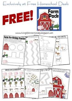 farm animals and barnyards worksheets for preschool