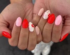 2023 Nail, Paint The Town Red, July Nails, Dipped Nails, Fire Nails, Short Acrylic Nails