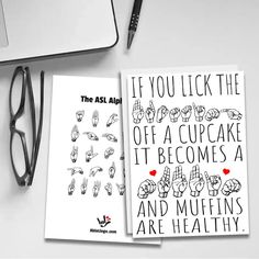 two greeting cards with the words if you lick the off a cupcake it becomes a and muffins are healthy