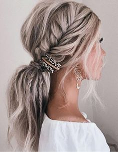 Boho Wedding Hair Ponytail, Lyrical Dance Hairstyles, Long Hair Designs, Boho Hairstyles, Great Hair, Bride Hairstyles, Hair Dos, Ponytail Hairstyles