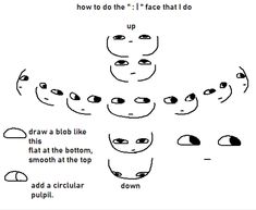 the instructions for how to draw cartoon faces