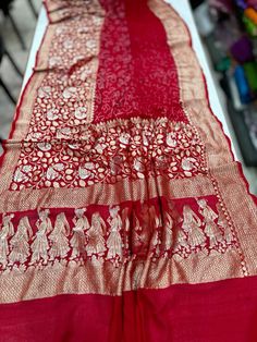 Pure Khadi georgette handloom bandhani saree @heritageofvanza