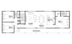 the floor plan for a two story home with three bedroom and an attached living area