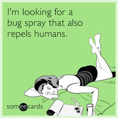 a woman laying on top of a bed next to a cup and remote control with the caption i'm looking for a bug spray that also repels humans