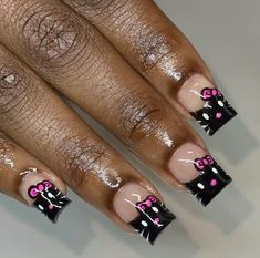 Gel Nail Designs Hello Kitty, Purple Nails Hello Kitty, Halloween Nails Hello Kitty Short, Frankenstein Hello Kitty Nails, Hello Kitty Nails Short Almond, Hello Kitty Halloween Nails Short, Halloween Kids Nails, Basic Hello Kitty Nails, Hello Kitty Fall Nails