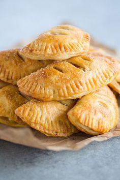 several small pastries stacked on top of each other