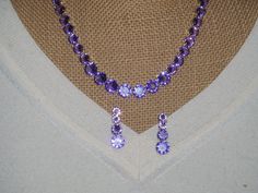 Fabuluous, Dazzling 1265 Carats Amethyst Graduated Gemstones, 18K Gold Filled Necklace & Earrings - Etsy Gold Filled Necklace, Ruby Necklace, Ruby Gemstone, How To Make Shorts, Amethyst Gemstone, Shades Of Purple, Necklace Earrings, Gemstone Necklace, Matching Earrings