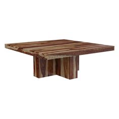 a wooden table that has been made out of wood and is sitting on a white background