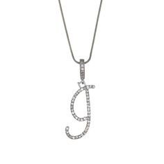 Length: 20" with a 2" extension chain attached Material: Stainless Steel, Cubic Zirconia Lobster claw clasp closure Necklace is 100% nickel-free and cadmium-free Necklace is hypoallergenic and tarnish resistant Water-Resistant Initial Necklace Silver, Jewel Necklace, Free Necklace, Initial Necklace Gold, Earring Sale, Silver Pearls, Gift Collections, Initial Necklace, Ring Bracelet