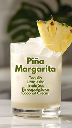 Piña Margarita Pineapple Cream Margarita, Pineapples And Cream Margarita, Jalapeño Coconut Margarita, Drinks With Cream Of Coconut, Pineapple Mixed Drinks, Cream Of Coconut Drinks, Coconut Drinks Alcohol, Pineapple Coconut Margarita