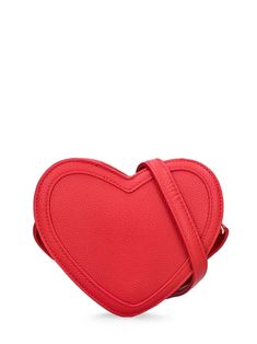 Heart faux leather shoulder bag - Molo - Girls | Luisaviaroma Leather Shoulder Bag With Detachable Strap For Valentine's Day, Red Faux Leather Shoulder Bag With Zipper Closure, Red Faux Leather Bags With Adjustable Strap, Red Faux Leather Bag With Adjustable Strap, Leather Bags With Adjustable Strap For Valentine's Day, Leather Shoulder Bag For Valentine's Day Gift, Polyurethane Satchel Shoulder Bag With Adjustable Strap, Valentine's Day Leather Shoulder Bag Gift, Trendy Shoulder Bag With Zipper For Valentine's Day