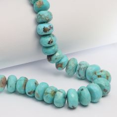 "Natural Light Blue Turquoise 9mm - 11mm Faceted Rondelles 16\" Bead Strand Specifications: Gemstone: Natural Light Blue Turquoise  Shape: Faceted Rondelles  Size: 9mm (9mm - 10mm) Strand Length: 16\" - 0.50\") Pieces per Strand: ~70 Drill Hole: 0.40mm Discover the captivating allure of our 16\" Full Bead Strand of Natural Light Blue Turquoise Faceted Rondelles. Each 9mm bead is meticulously crafted, showcasing the unique beauty of turquoise in a light blue hue that evokes the tranquility of cle Round Turquoise Faceted Beads, Pretty Beads, Unique Beauty, Watermelon Tourmaline, Stunning Necklace, Bead Strand, Blue Turquoise, Turquoise Beads, Turquoise Blue