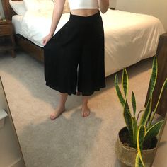 Reposhing This Item I Purchased From @Lauren4792. They’re Very Cute, But The Fit Doesn’t Work For Me. Flowy Black Pants With Pockets. New Without Tags. Questions? Leave A Comment Below! Flowy Black Pants, Culotte Jumpsuit, Pants With Pockets, Black Pants, Pant Jumpsuit, Wide Leg, Pants For Women, Tags, Pants