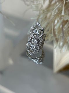 SIlver filigree ornament armenian ring Sterling Silver Open Ring In White Gold, White Gold Sterling Silver Open Ring, Silver Sterling Open Ring, Silver Sterling Silver Open Ring, Silver Sterling Open Ring Jewelry, Nickel-free Sterling Silver Open Ring, Unique Sterling Silver Toe Ring, Nickel Free Silver Open Band Jewelry, Silver Hand Cast Open Ring