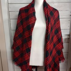 Altard State Nwt 56" X 56" Red Black Buffalo Plaid Blanket Scarf Shawl Wrap. Bundle Items From My Closet And Save On Shipping! Feel Free To Send Me An Offer. Feel Free To Message Me With Any Questions Or If You Would Like Additional Information. Ask About Bundling To Save On Shipping. Make Sure To Follow Me As I Post New Items Almost Daily. Items Are Sold As Is. Please, View All Photos As They Are Part Of The Description. Thank You For Viewing My Items! Christmas Plaid Scarf, Buffalo Plaid Blanket, Boho Robes, Cozy Shawl, Plaid Shawl, Red Black Style, Poncho Wrap, Crochet Infinity Scarf, Polka Dot Scarf