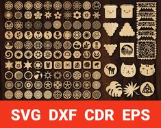 the svg dxf cdr files are available for use in projects like wood carving