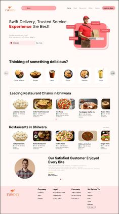 the website is designed to look like it has many different menus and food items on it