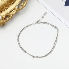 Color: Bln091b White Gold Color Fashion Element: Round Style: Simple Niche Design, Minimalist Bracelet, Colorful Fashion, Womens Bracelets, Gold Color, White Gold, Gold, Color, Design