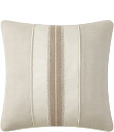 From the Arderra&#x2C; collection by Waterford&#x2C; this pillow features:Showcases a center embroidered stripe flanked by a solid ivory and woven herringbone designCover - 100% polyester&#x2C; exclusive of decorationReverses to a woven herringbone designApprox. 20" x 20"Spot cleanImported. Waterford Crystal Patterns Bed Bath & Beyond, Dillard's, Square Pillow, Herringbone, Decorative Throw Pillows, Decorative Pillows, Throw Pillows, Pillows, Square