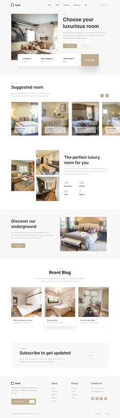 the homepage is clean and ready to be used for interior decorating, including furniture