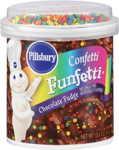 pillsbury confecti funfetti chocolate fudge with sprinkles